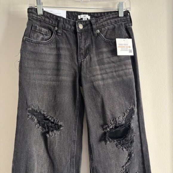 NWT Y2K BP Destroyed Low Rise Wide Leg Jeans size 24 & 28 - Picture 3 of 7